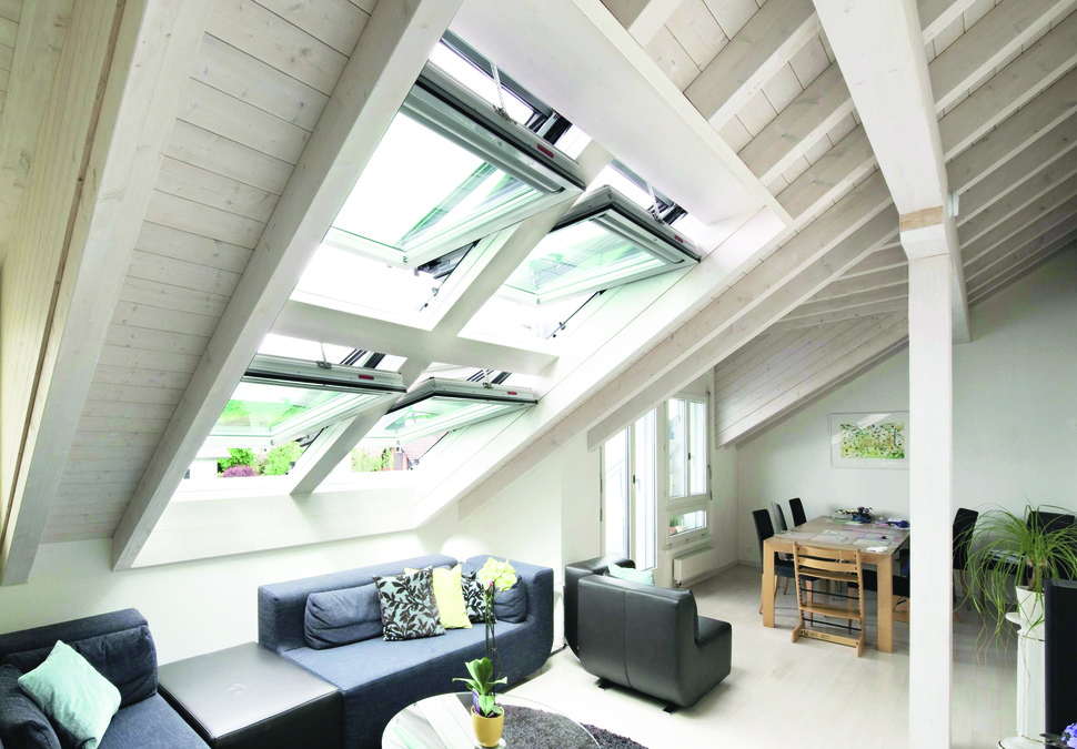 Gebäude, Dachboden, Wohnzimmer, Fenster, Couch